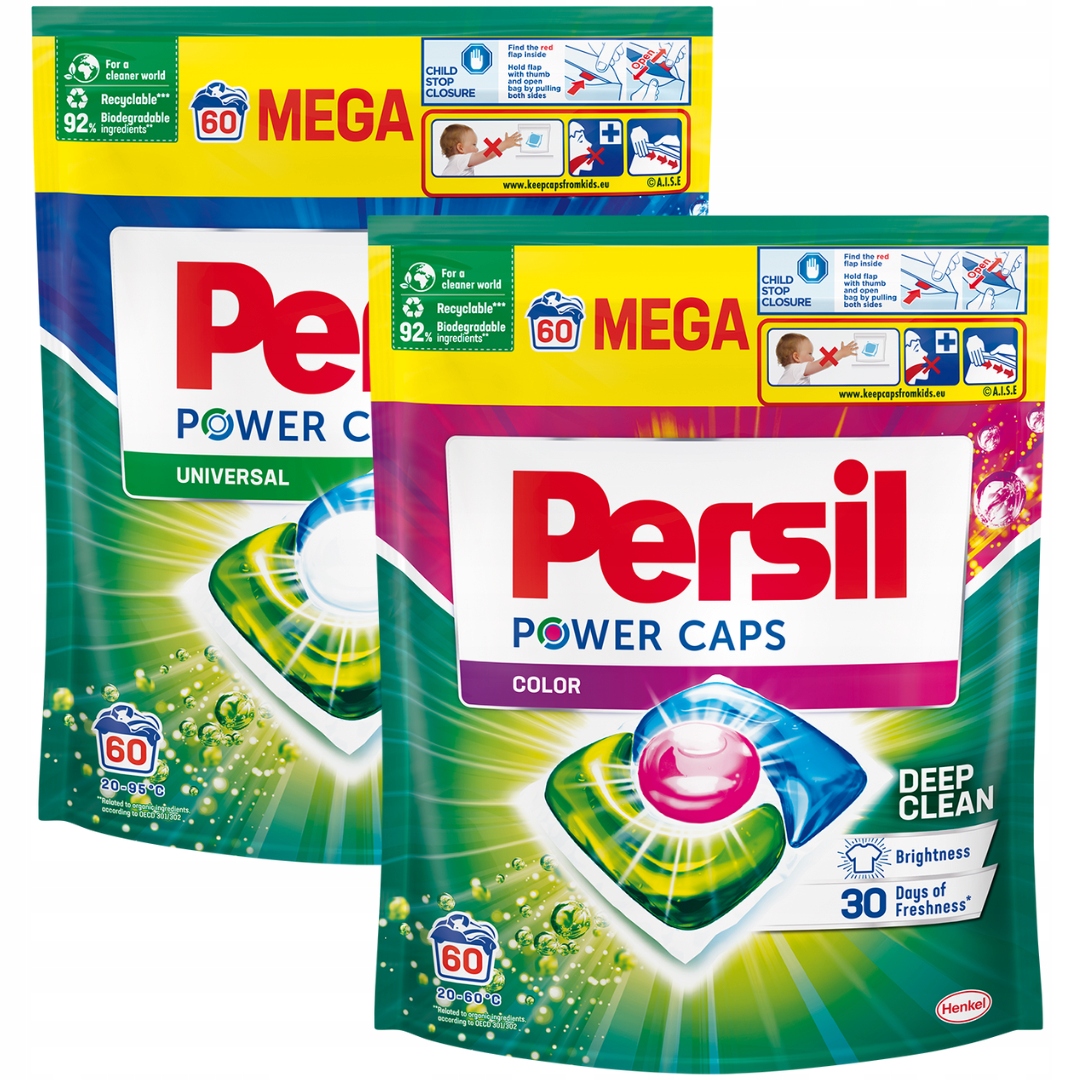 Persil Power Caps Kapsle na praní Sada barev a UniverMIX Sada 120 ks