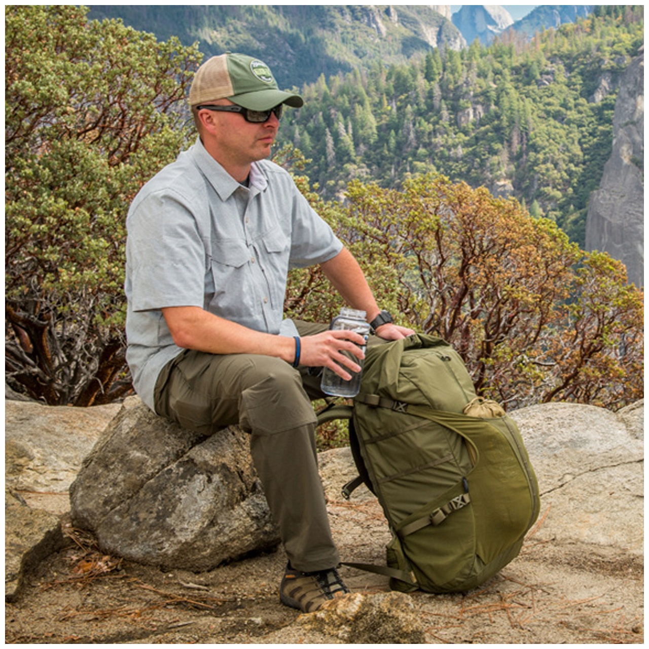 KOSZULA MĘSKA KRÓTKI REKAW DEFENDER Mk2 ULTRALIGHT SHORT Sage Green Materiał dominujący Poliester