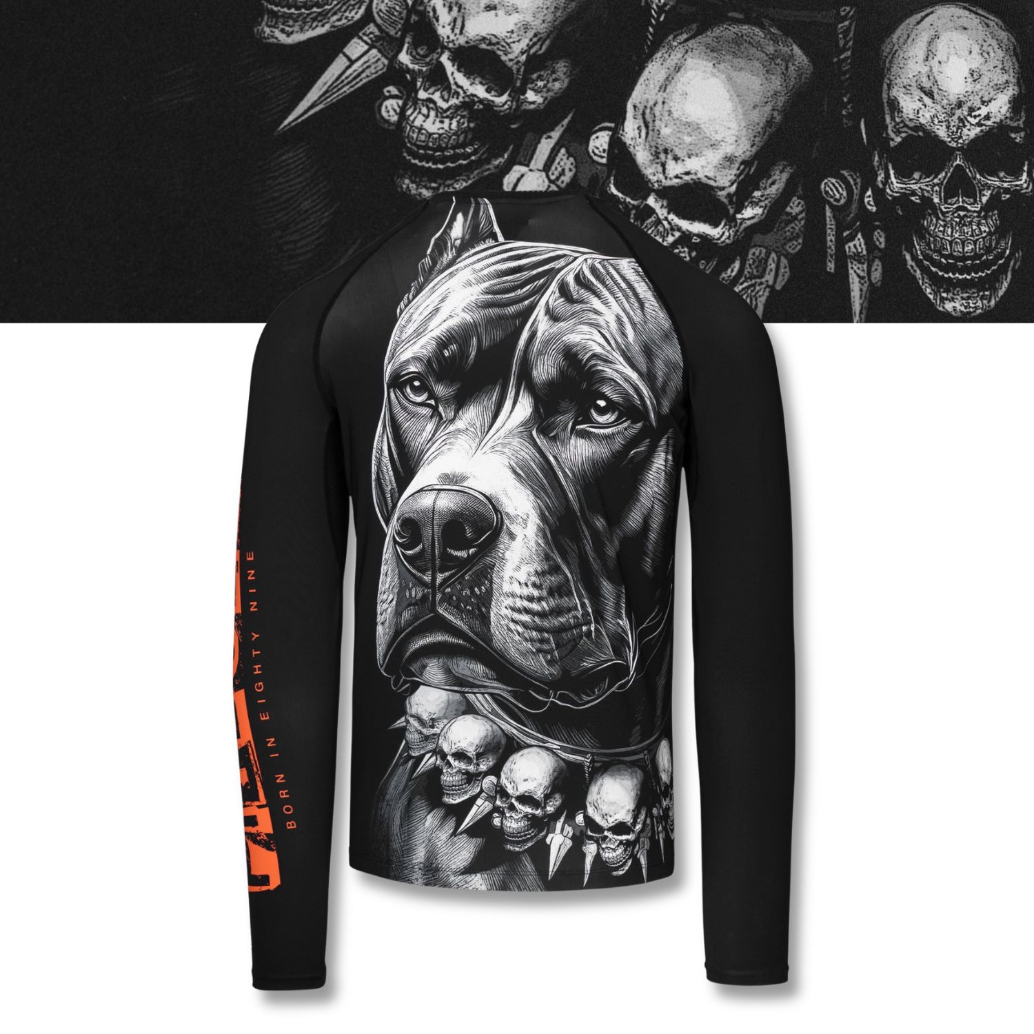 Rashguard longsleeve pánský Pitbull tréninkový sportovní dres Blacky