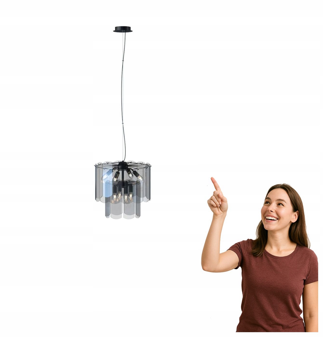Závěsná lampa Nira MD3523-8M-EBCN Zuma Line