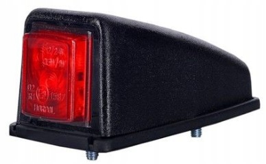 LAMPA OBRYSOWA CZERWONA LED NAROŻNA PRZYCZEPKA