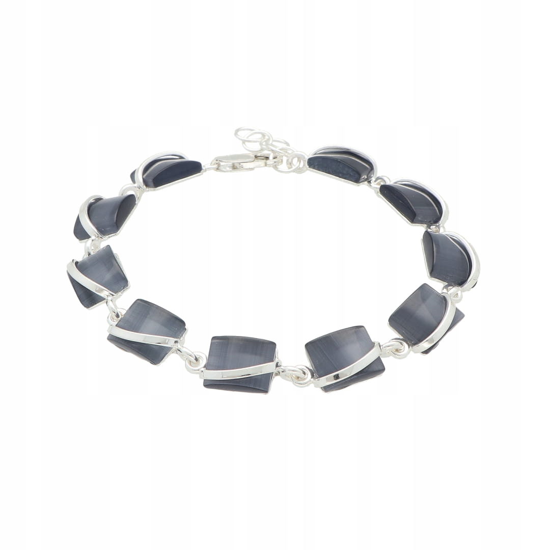 Náramek s popelavým reliéfem stříbro