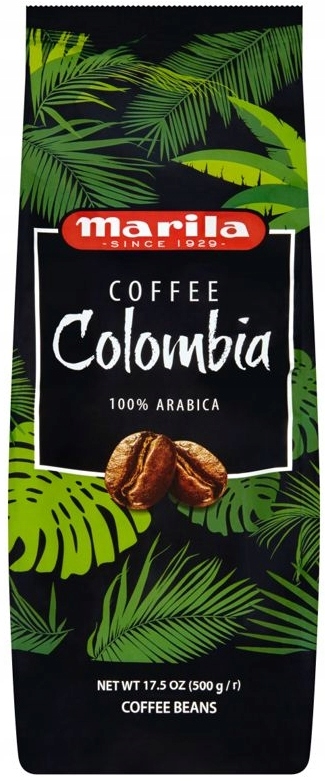 Levně Marila Coffee Columbia pražená zrnková káva 500g