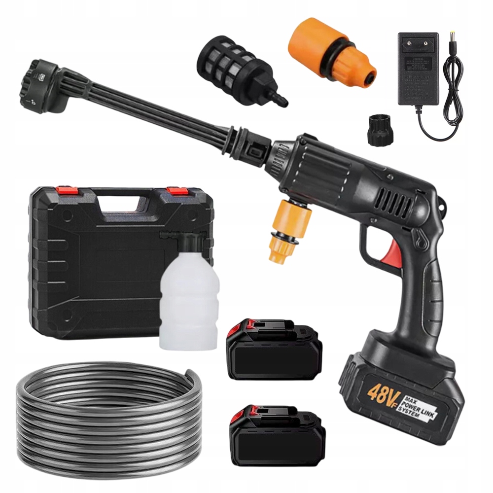 Akumulátorová tlaková myčka 48VF 2400mah 30 Bar Kufr Sada