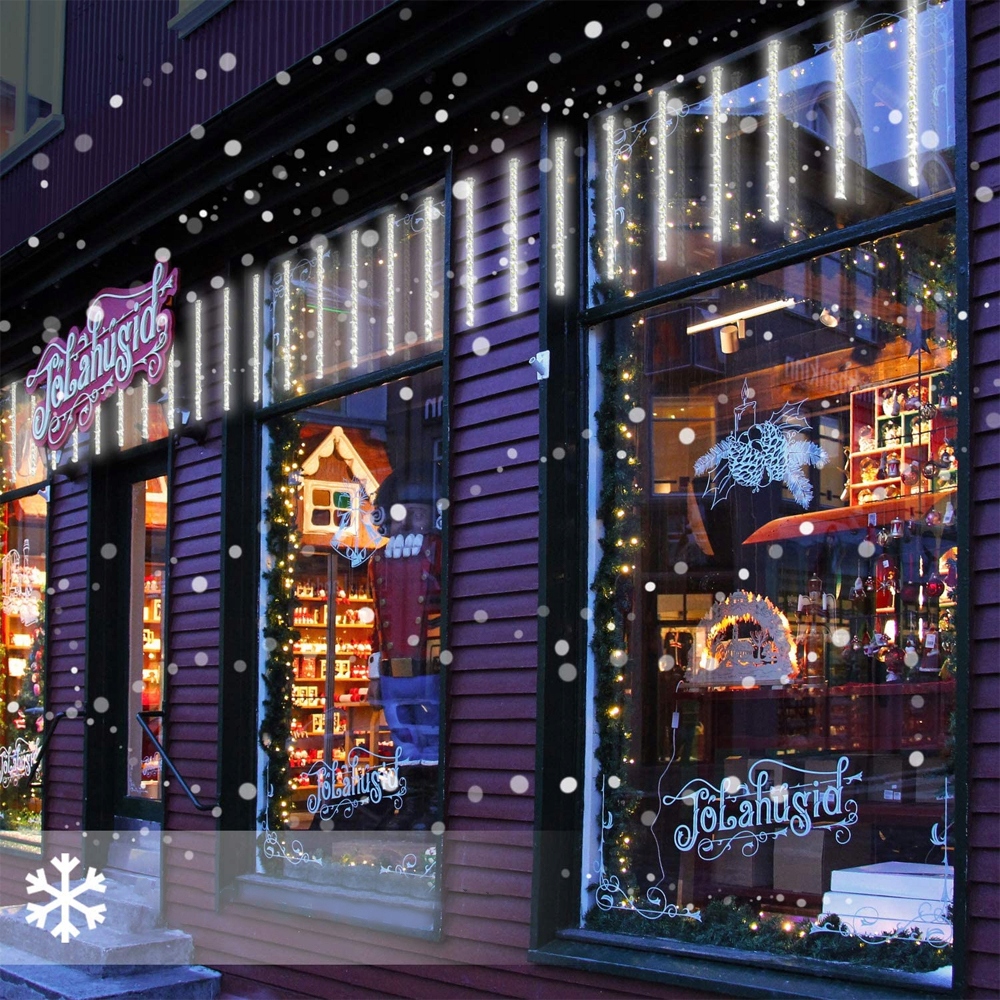 METEORY 288LED LAMPKI PADAJĄCY ŚNIEG SOPLE OŚWIETLENIE ŚWIĄTECZNE IP44 Liczba lampek 201 - 300