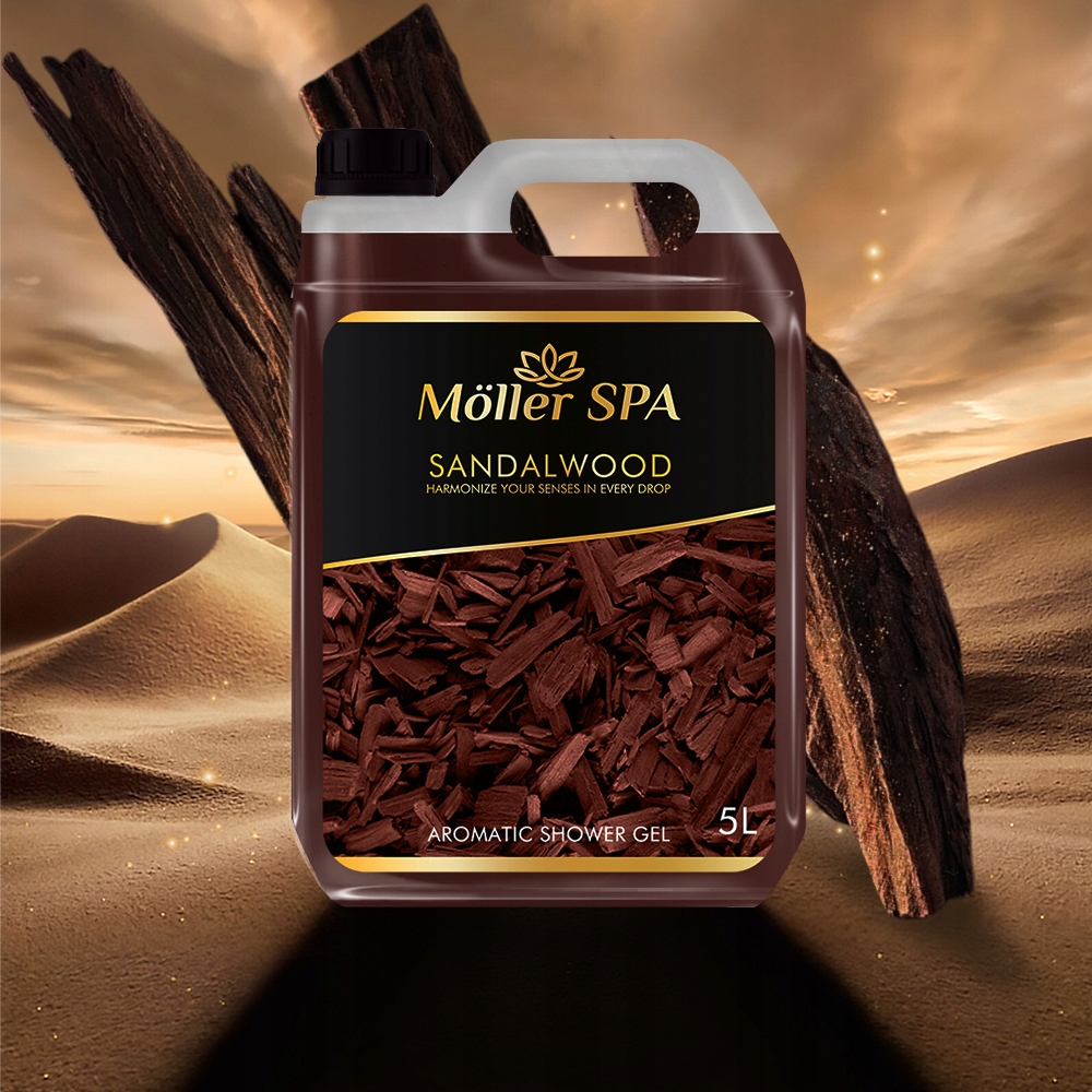 Möller SPA SANDALWOOD ŻEL POD PRYSZNIC DRZEWO SANDAŁOWE JAKOŚĆ PREMIUM 5L Opakowanie butelka