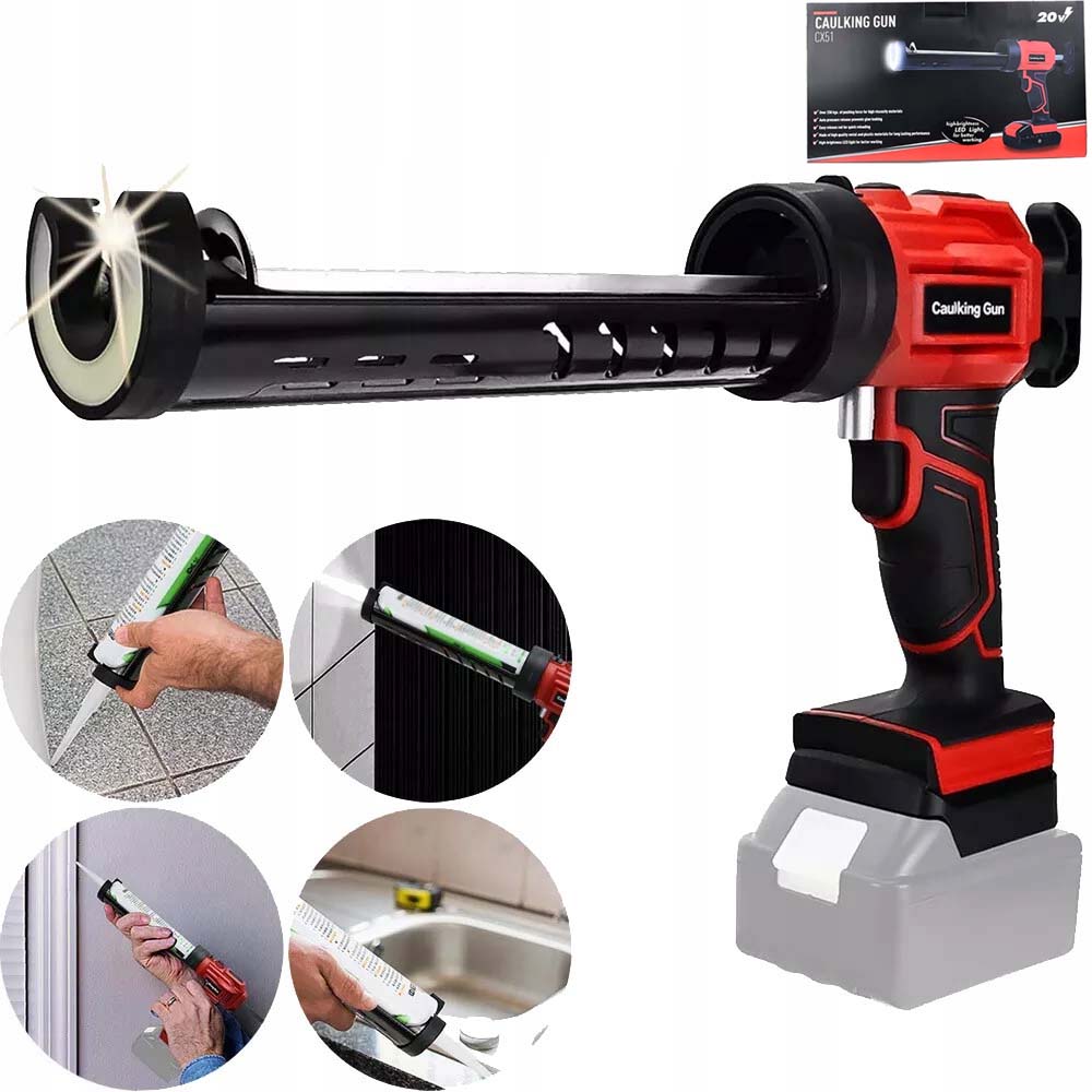Vytlačovač Pistole Na Silikonové Lepidlo Led S Regulací Rychlosti Pro Dveře