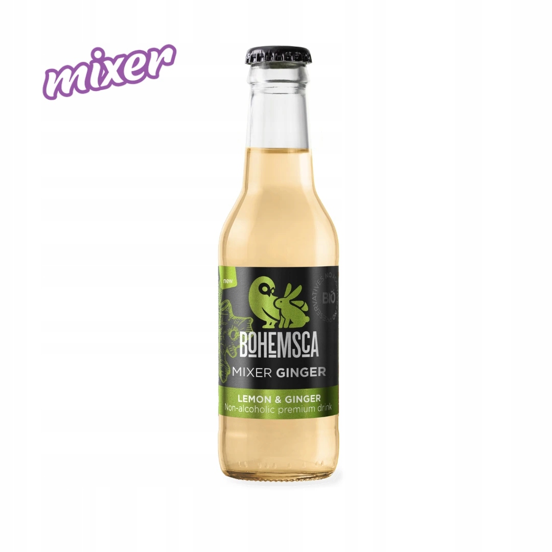 Levně Bohemsca Bio limonáda Ginger (Citron a Zázvor) 200 ml 18 ks