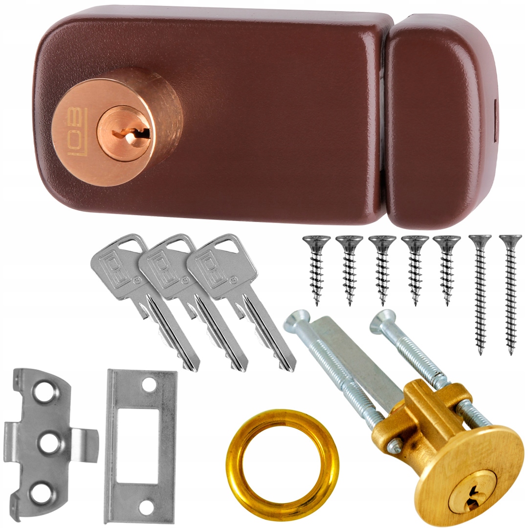 Vrchní zámek 2-bubnový 60 mm bronzový Lob TB62