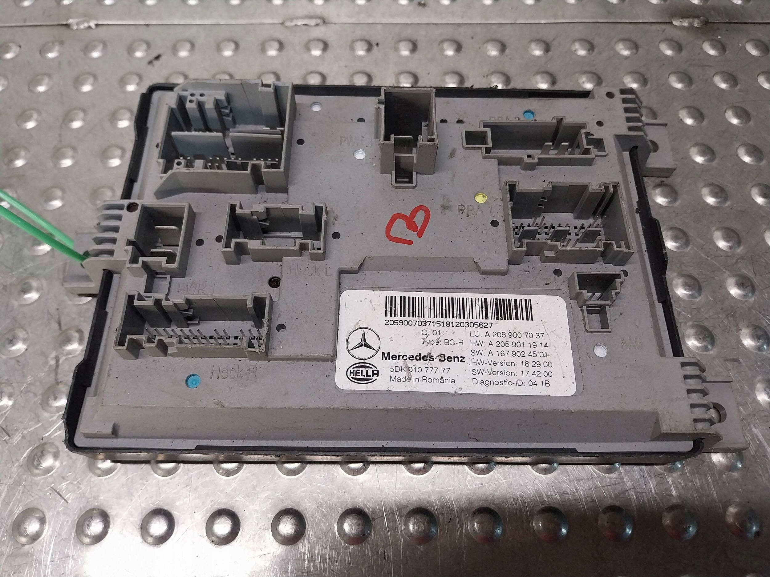 comfort control unit control unit SAM A2059007037 MERCEDES W205