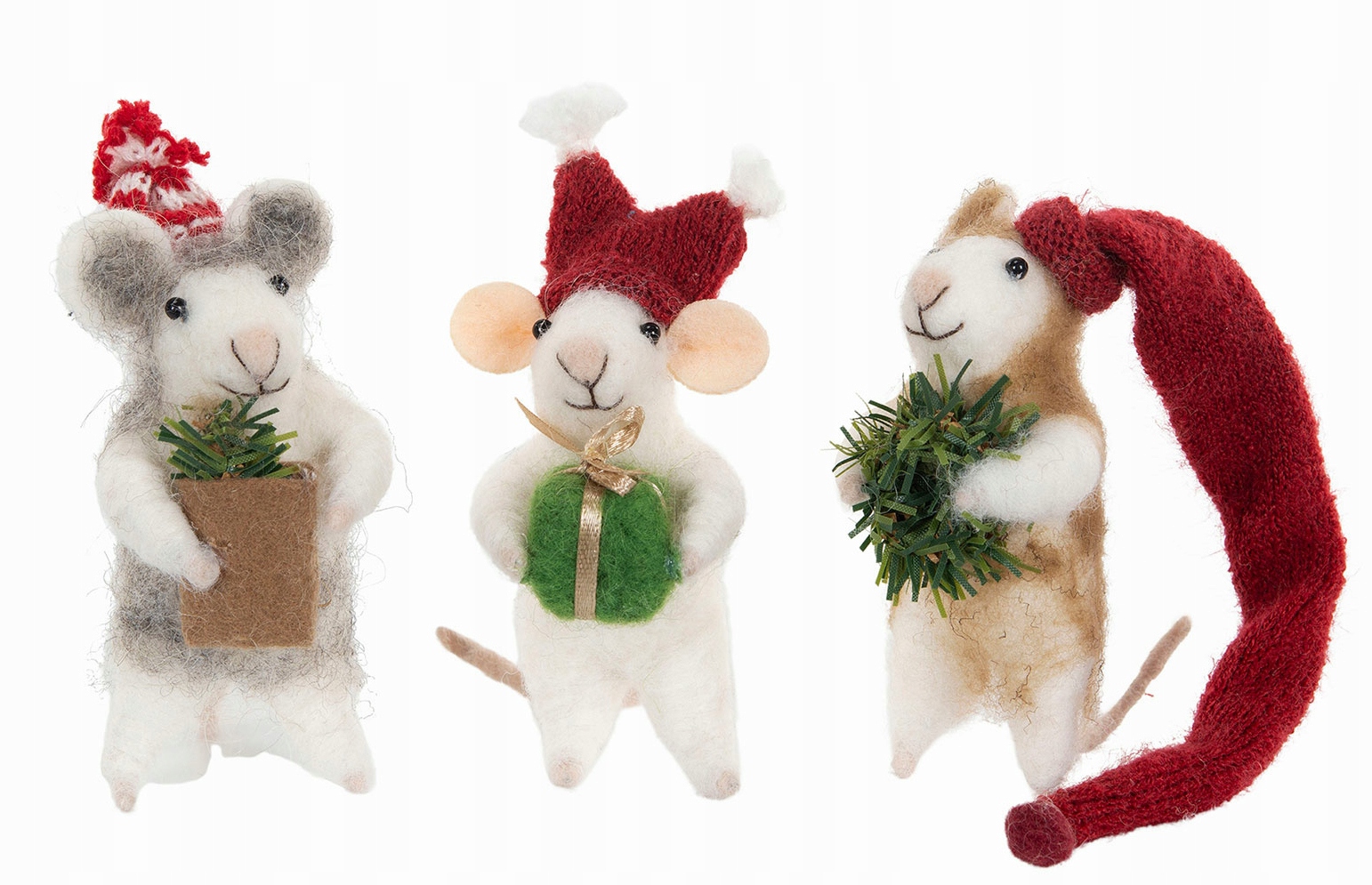 3 ks Vánoční Figurka Myšky Tři Králové Betlém