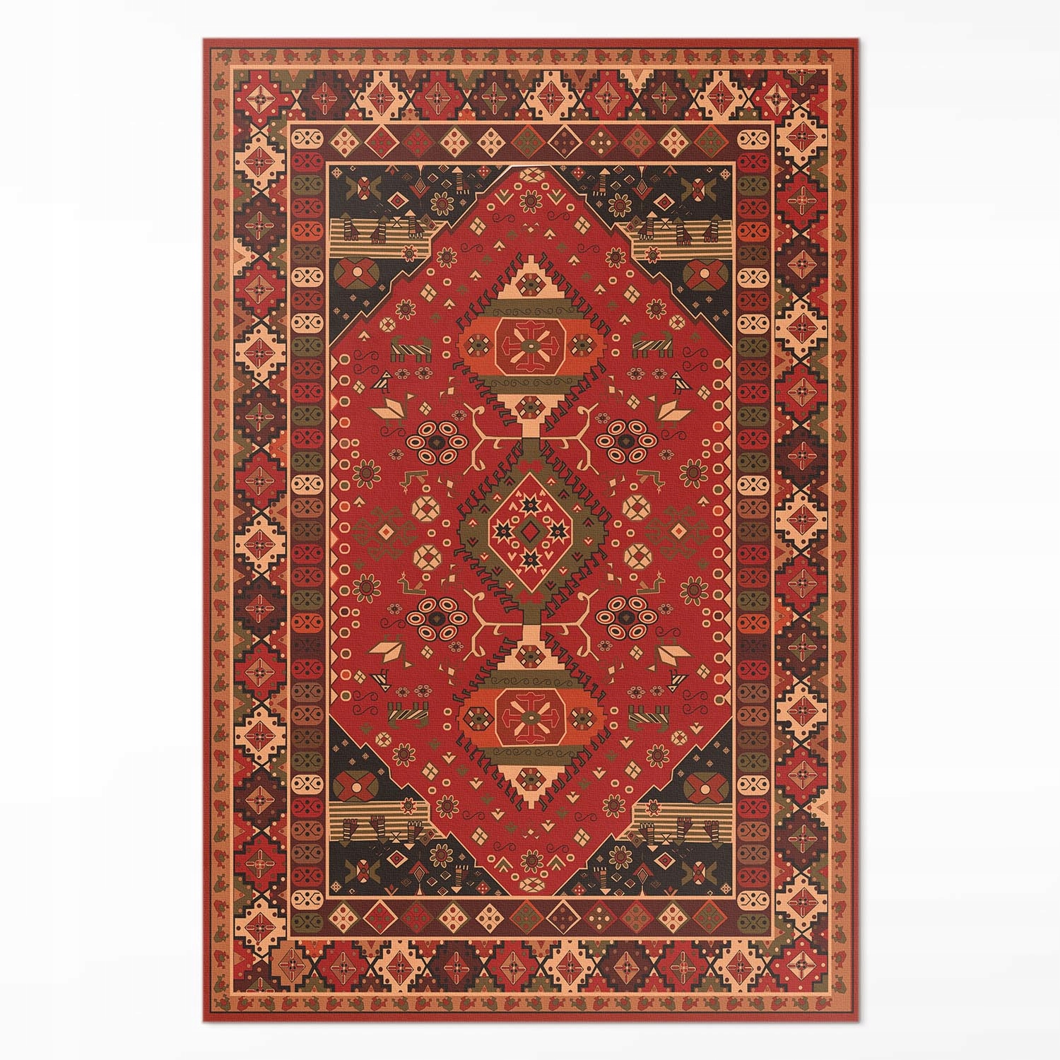 Dekoračný vinylový koberec Starožitný štýl Vintage rastlinné motívy 120 x 180 cm