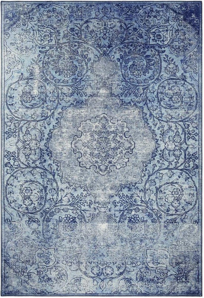 Modrý klasický koberec do obývačky 200 x 290 cm