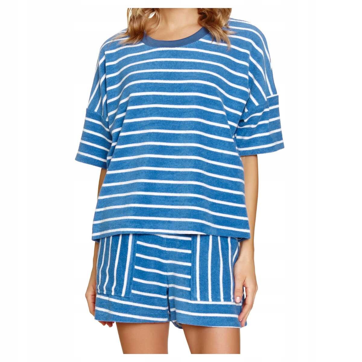 Doctor Nap Dámské bavlněné pyžamo s krátkým rukávem Pm 7226 modré L