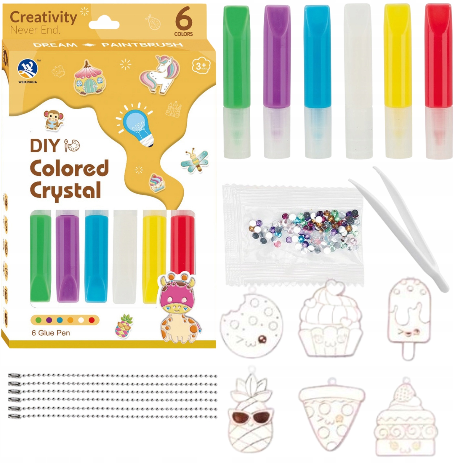 ZESTAW ARTYSTYCZNY KREATYWNY DO MALOWANIA SZABLONY WZORY ZAWIESZKI NAUKA EAN (GTIN) 6920179527549