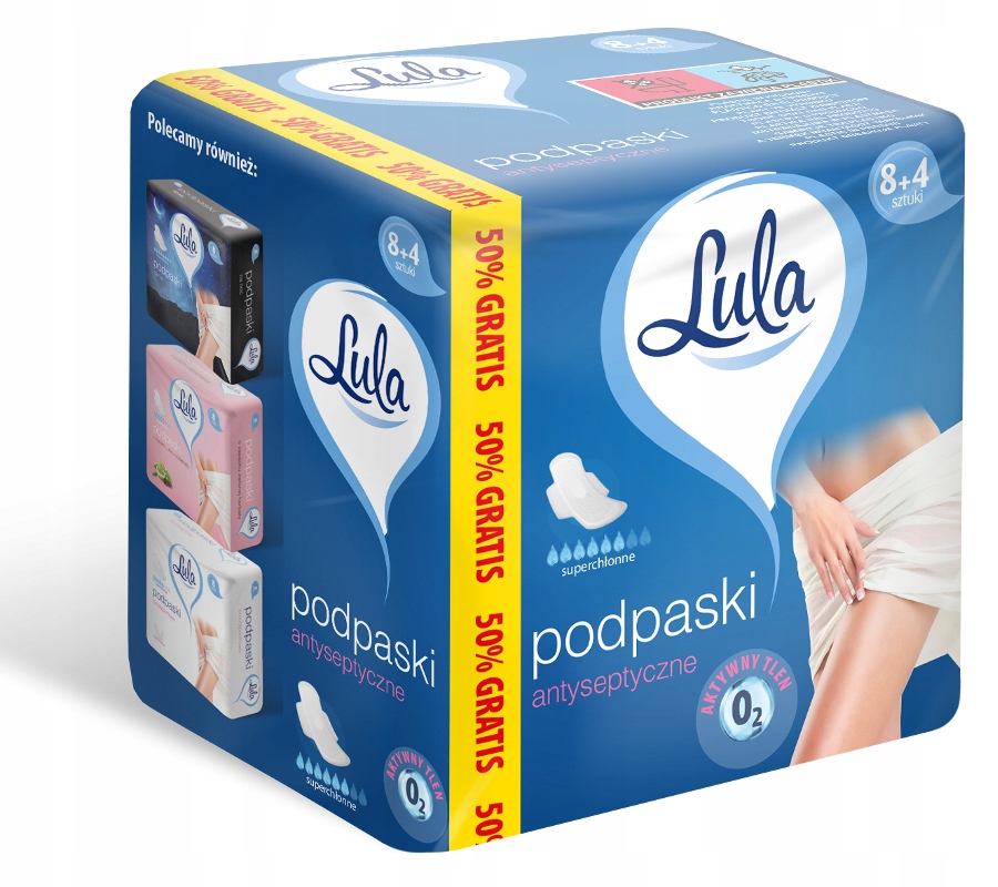 

Lula Podpaski Higieniczne Antyseptyczne 12 Sztuk