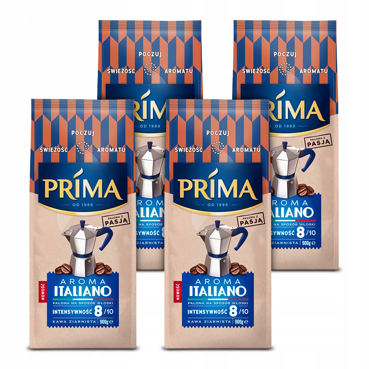 Zestaw kawa ziarnista Prima Aroma Italiano 4x 900g