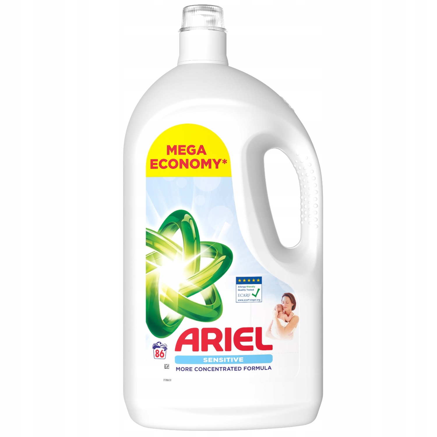 Tekutý prací prostředek Ariel Sensitive pro citlivou pokožku 86 praní 3,87 l