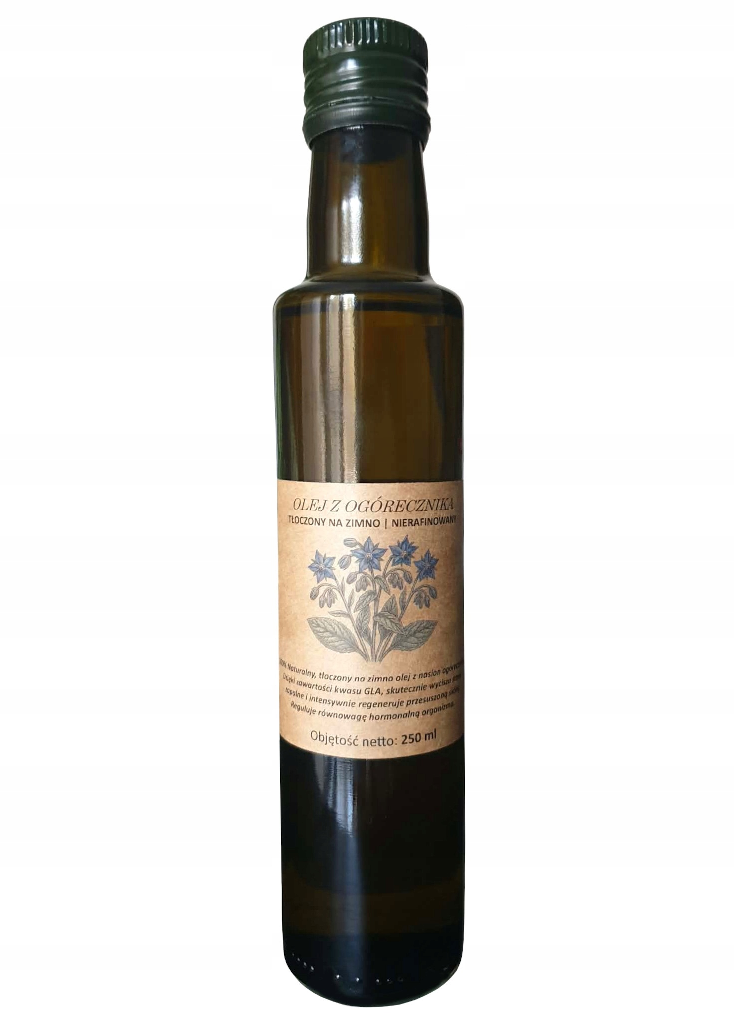 Brutnákový olej Čerstvý, za studena lisovaný, nerafinovaný, Kyselina Gla 250 ml