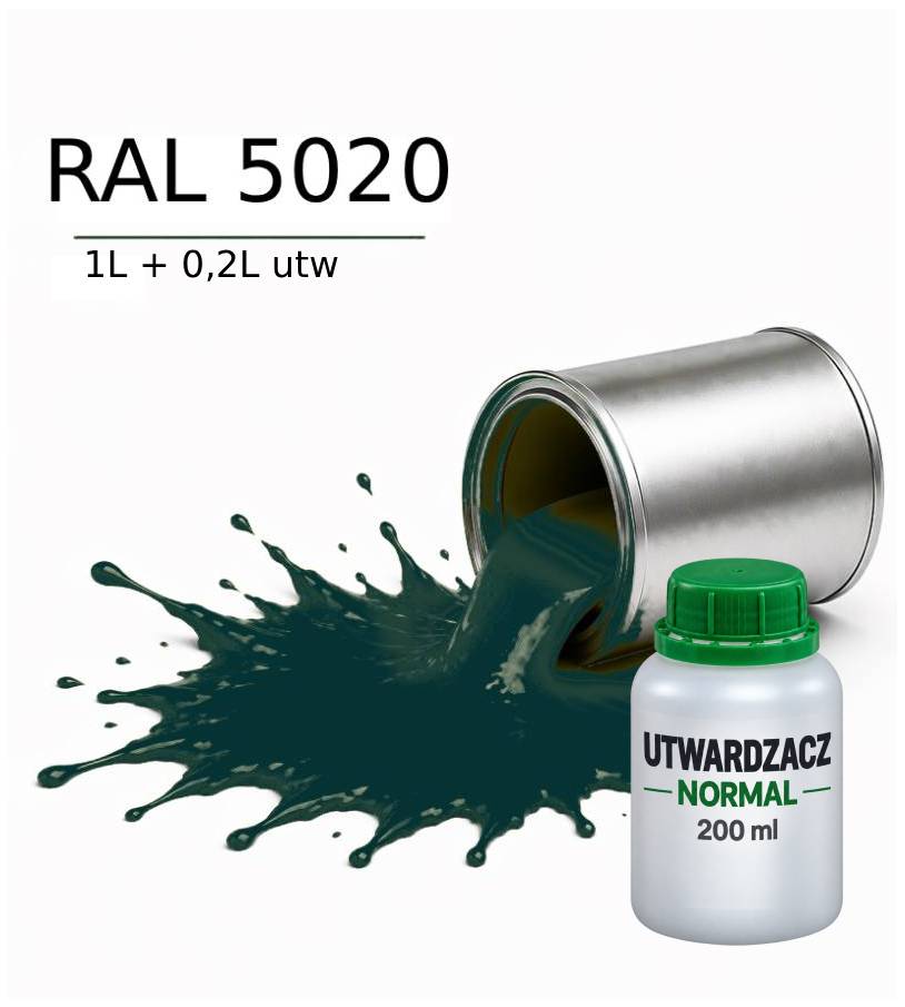 Valspar Ral 5020 Barva Dtm Základní Nátěr Polyuretanová 2K Polomat 1L Utw. 0