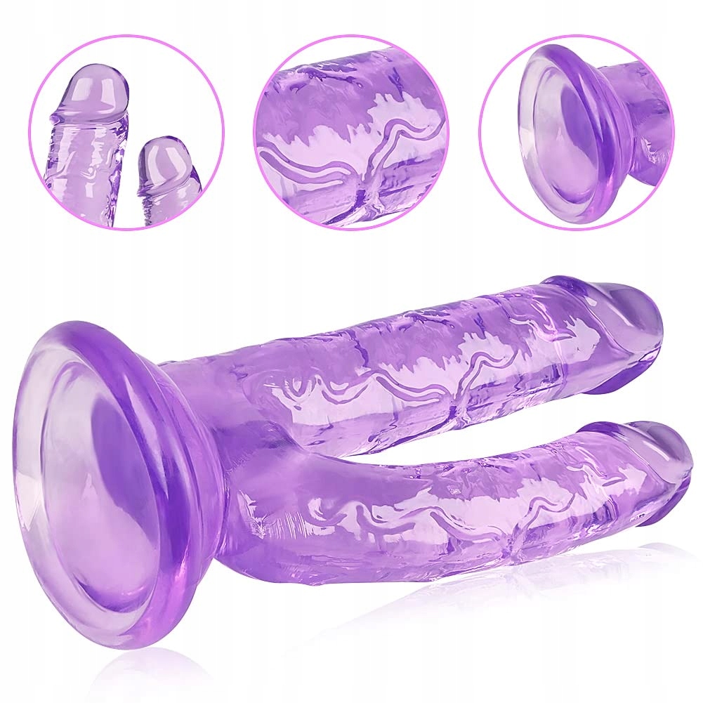 ROLUCK Dildo Podwójny Z Silnymi Przyssawkami Realistyczny Dla Par — miniatura 4