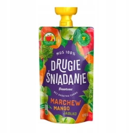 13X Dawtona Druhá snídaně Mus 100% mrkev mango jablko 100 g