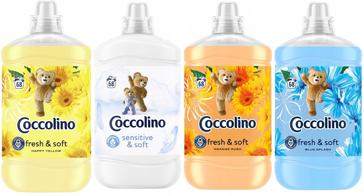 Sada 4 Tekutých Přípravků Coccolino Core MIX 4 Aviváže 1700 ML