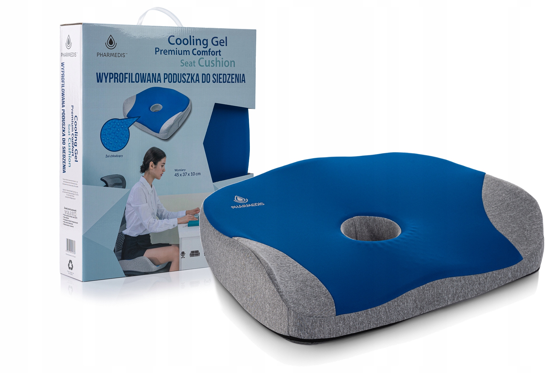 Poduszka Ortopedyczna Do Siedzenia Żel Chłodzący Do Pracy Samochodu Biura