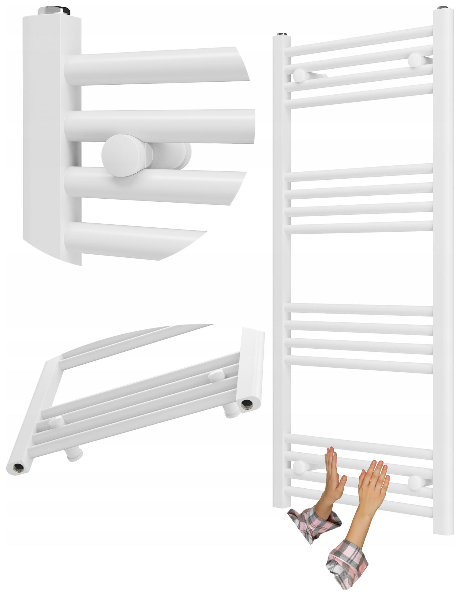 Biely Kúpeľňový Radiátor Rebríkový 50x110 cm Moderný Ohrievač Breno