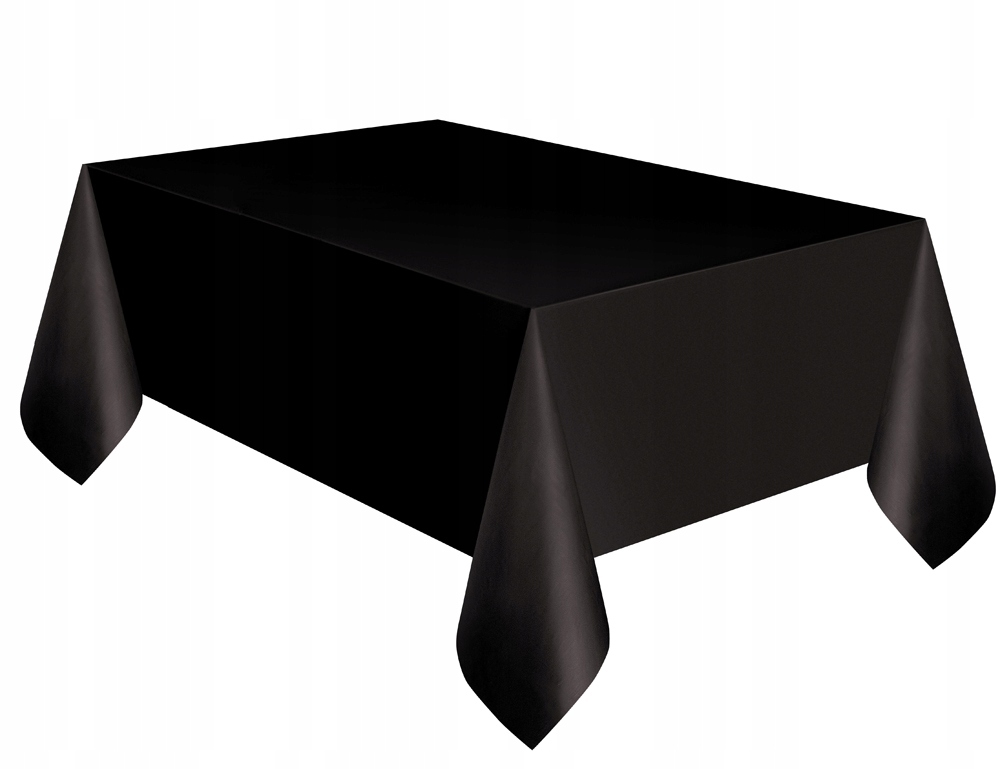 OBRUS FOLIOWY JEDNORAZOWY CZARNY 137X274 CM PRZYJĘCIE ANDRZEJKI SYLWESTER