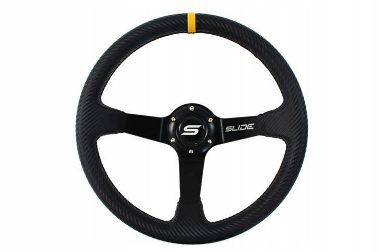 

Kierownica Slide 350mm offset:90mm Carbon Yellow S