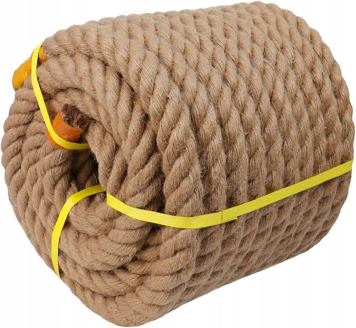 Jutové lano 50 mm x 10 m. Silné, univerzální. Pro dům i zahradu!