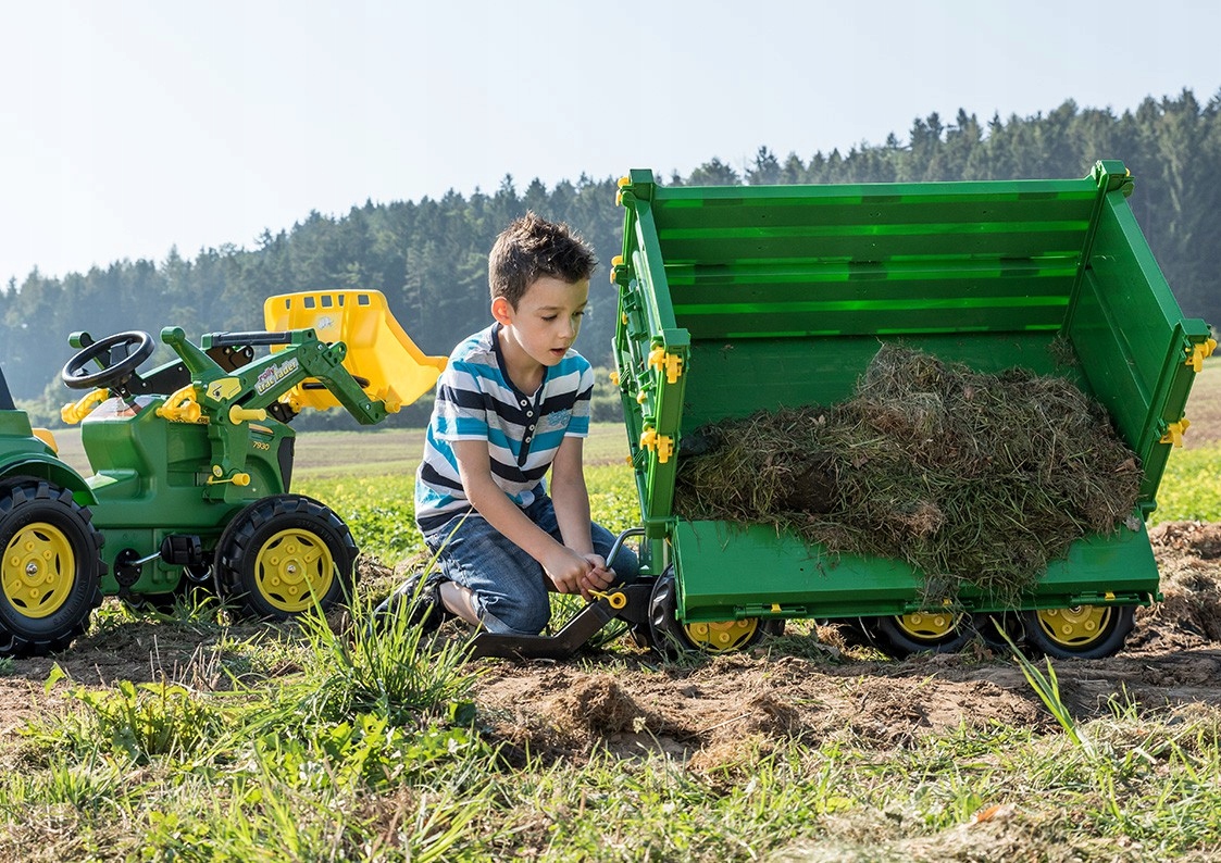 ROLLY TOYS PRZYCZEPA WYWROTKA JOHN DEERE 3 OSIE Kod producenta 125043