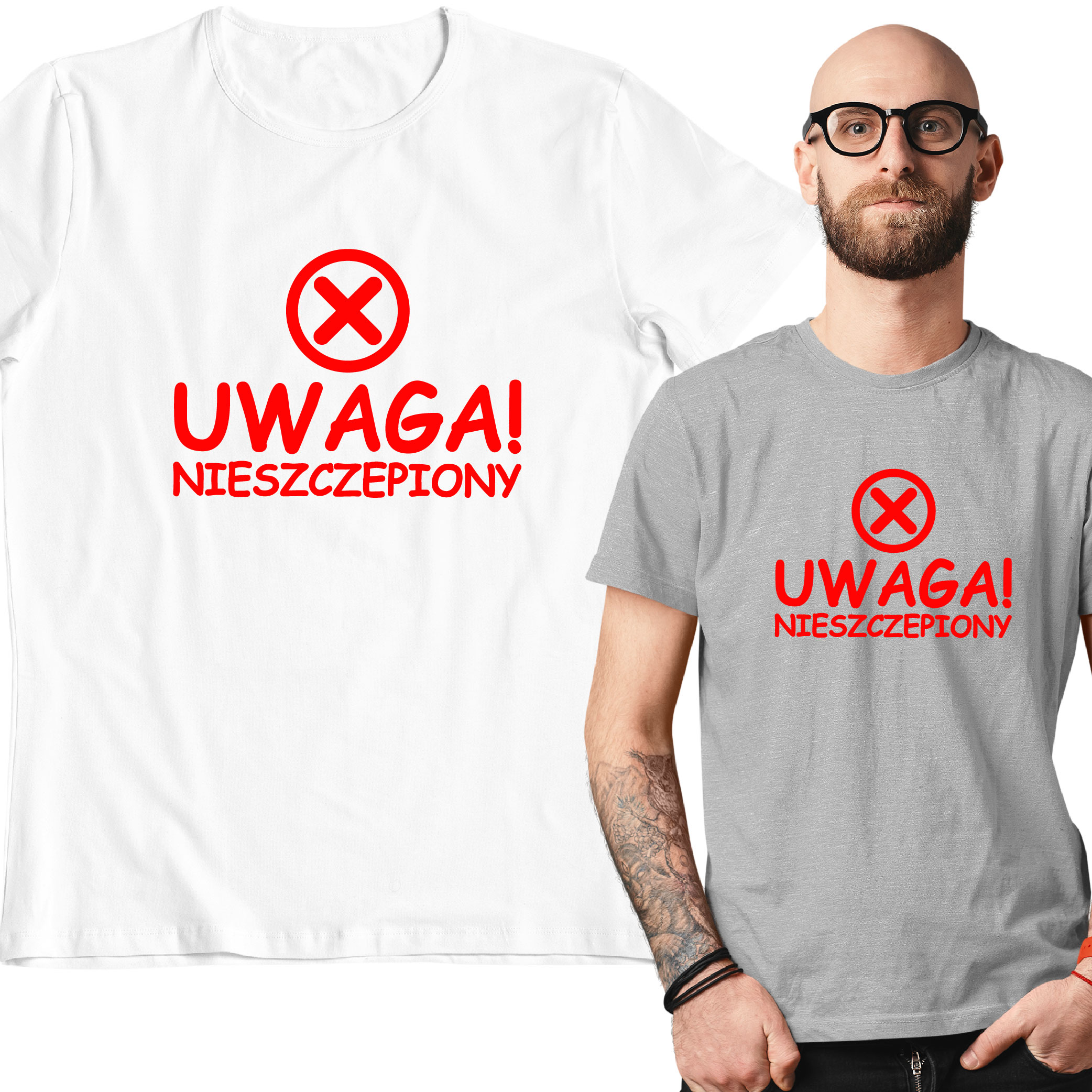 

Koszulka Bluzka Tshirt Nieszczepiony Szczepionki