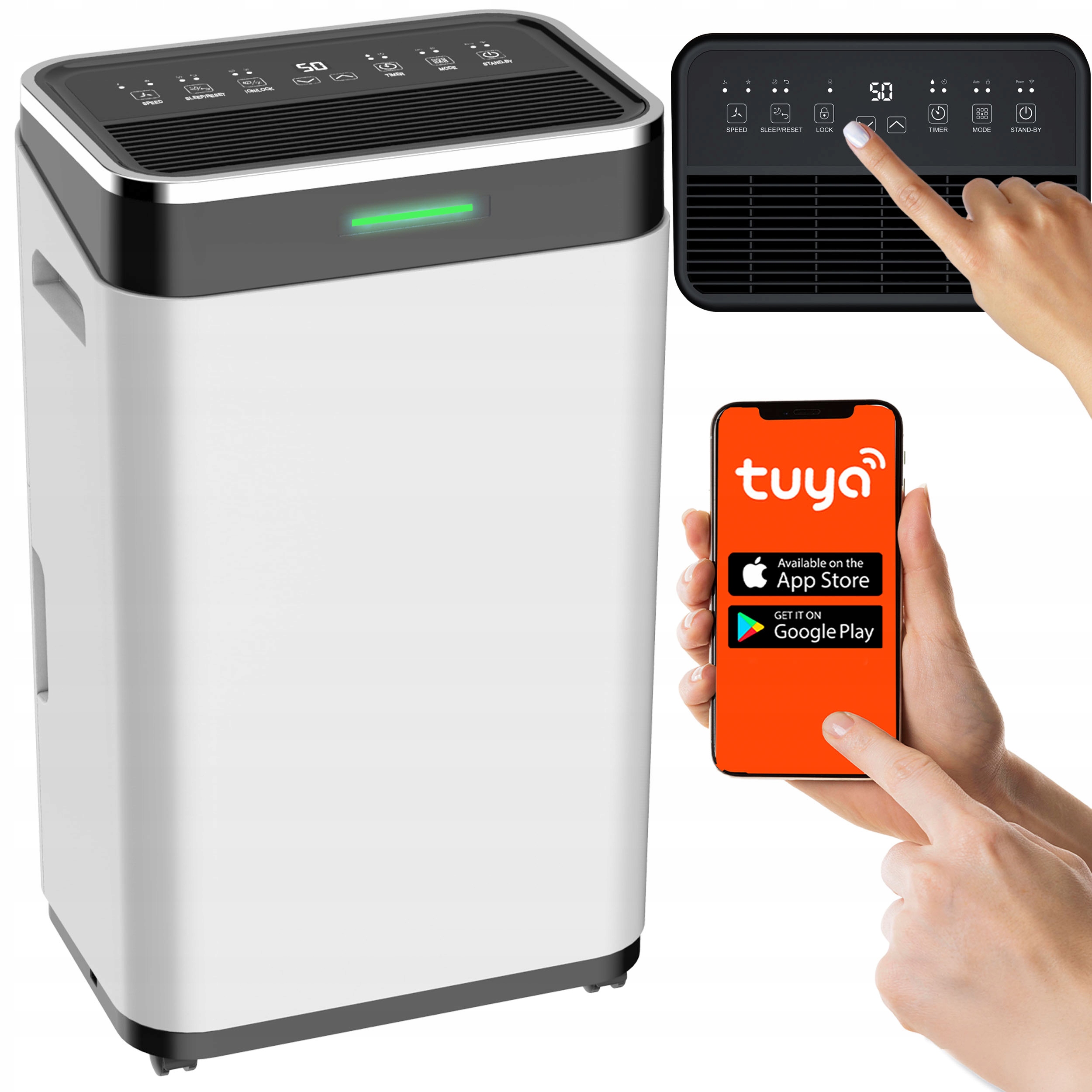 Odvlhčovač Vzduchu 25L/24H S Hygrostatem, Časovačem A Wi-fi Tuya