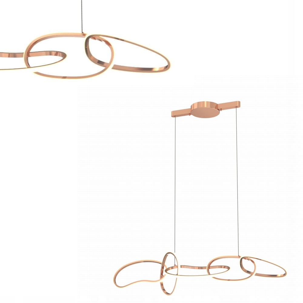 Lampa wisząca Cholet kolor francuskie złoto, do salonu Led Zuma Line