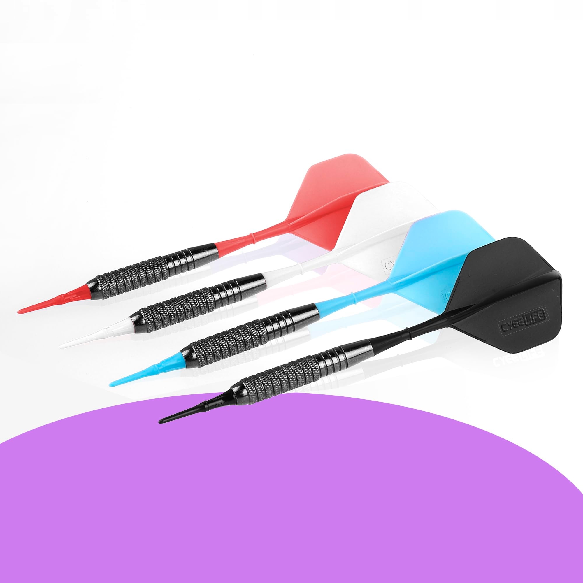 CYEE LIFE Rzutki Soft 18g Zestaw 12 Sztuk 4 Kolory 100 Końcówek — miniatura 3
