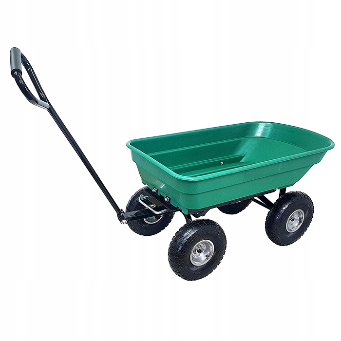 Wózek transportowy ogrodowy wywrotka z rączką 52L taczka skrętne koła DC1