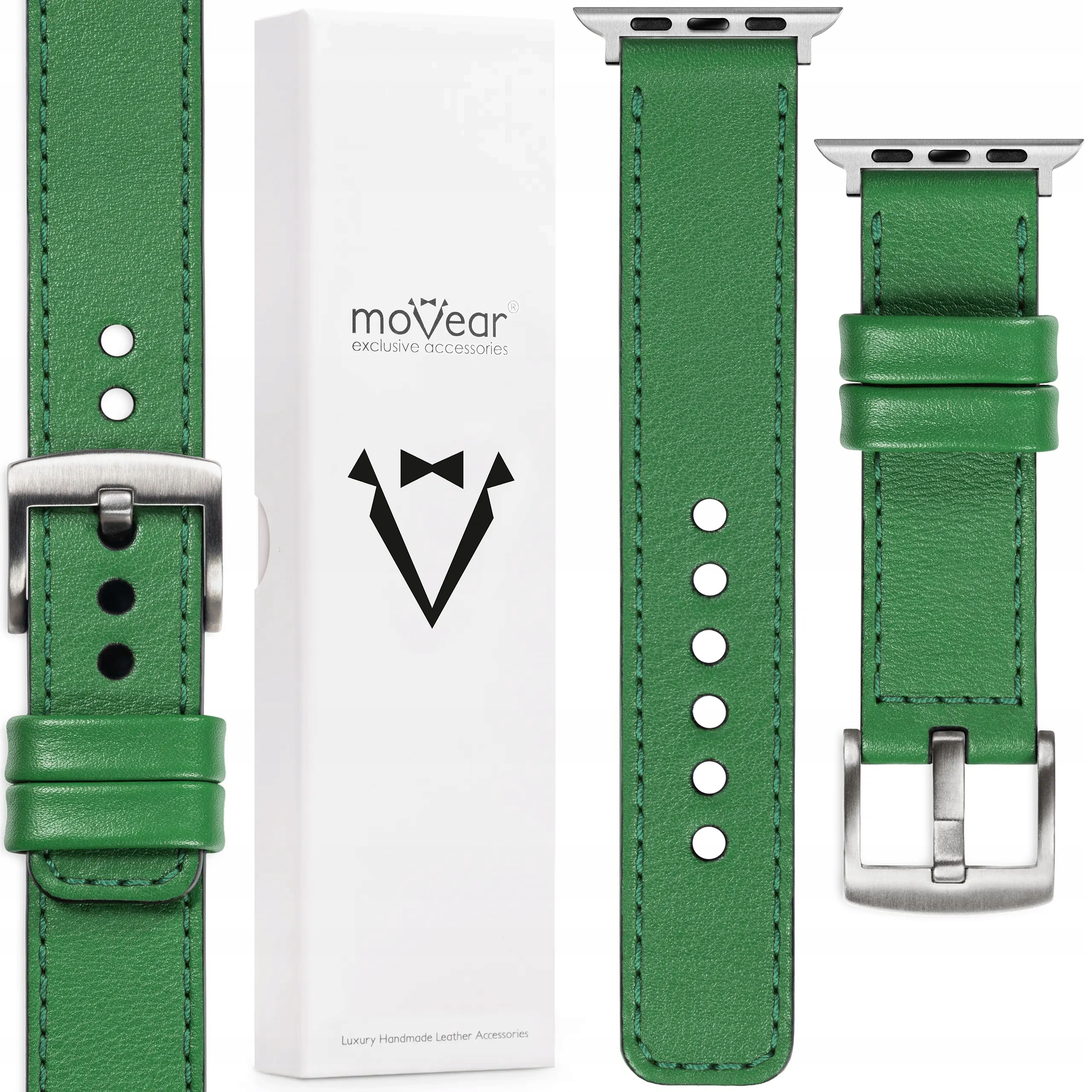 Kožený řemínek pro Apple Watch 10 9 8 7 6 5 4-1 Se 46/45/44 Movear