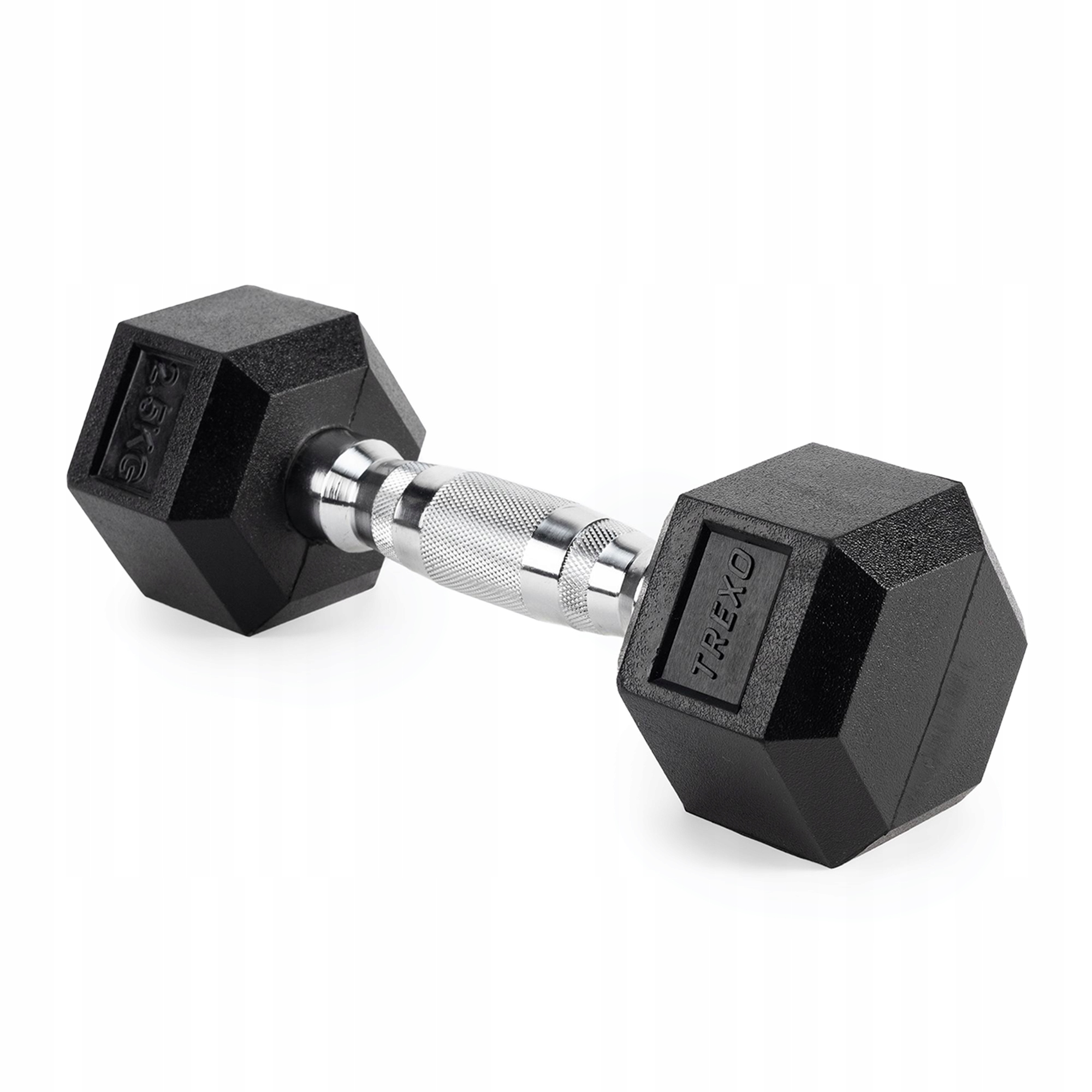 

Hantel żeliwny ogumowany Trexo Hex HXD25 2.5 kg