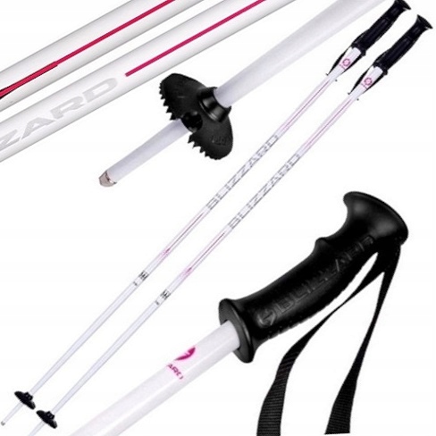 Kije kijki narciarskie Blizzard Viva Sport Ski Poles 125cm white/pink