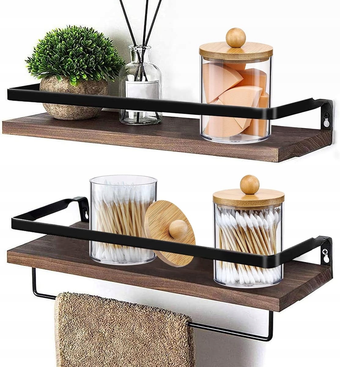 ORGANIZER DO ŁAZIENKI POJEMNIK PUDEŁKO NA WACIKI, PATYCZKI KOSMETYKI 4SZT Marka inna