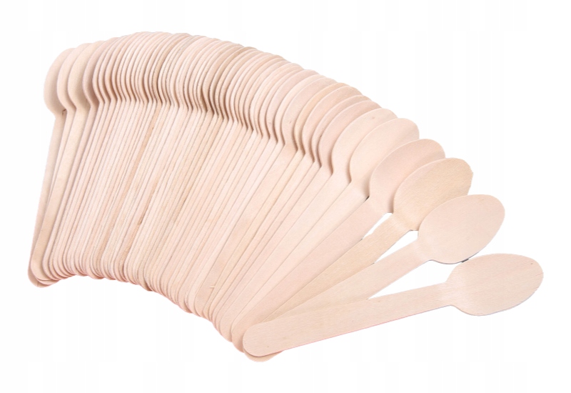 

Łyżki drewniane ekologiczne sztućce 16cm 100szt