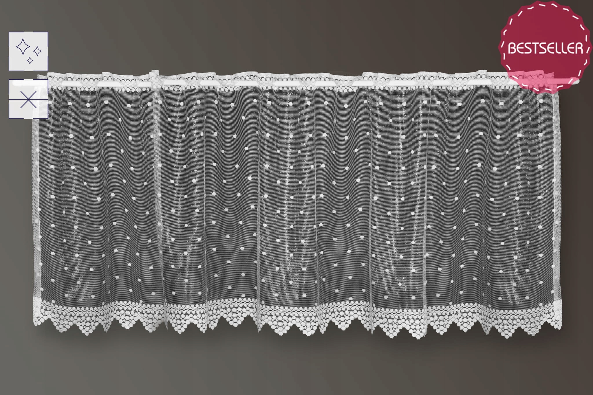 

Zazdrostka/lambrekin biały Viva Jk 9264 wys.50cm