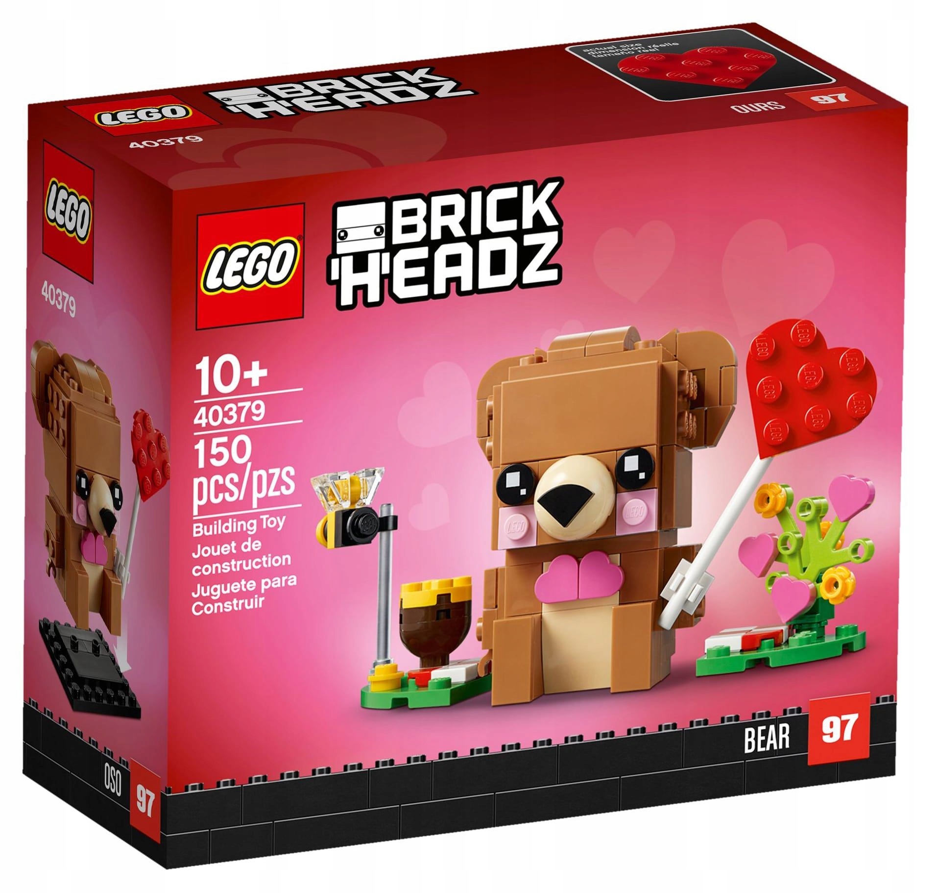 Originální Lego 40379 BrickHeadz Valentýnský medvídek Ideální sada jako dárek