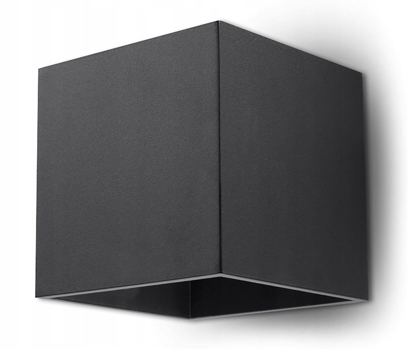 Kwadratowa lampa ścienna LED kinkiet JOSHUA czarny