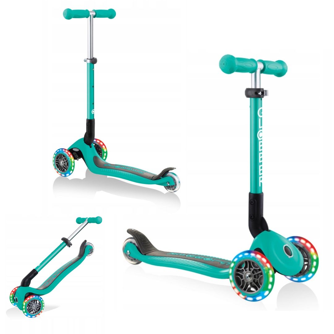 Bezpieczna hulajnoga regulowana jeździk dla maluchów 2+ kółka Led Globber