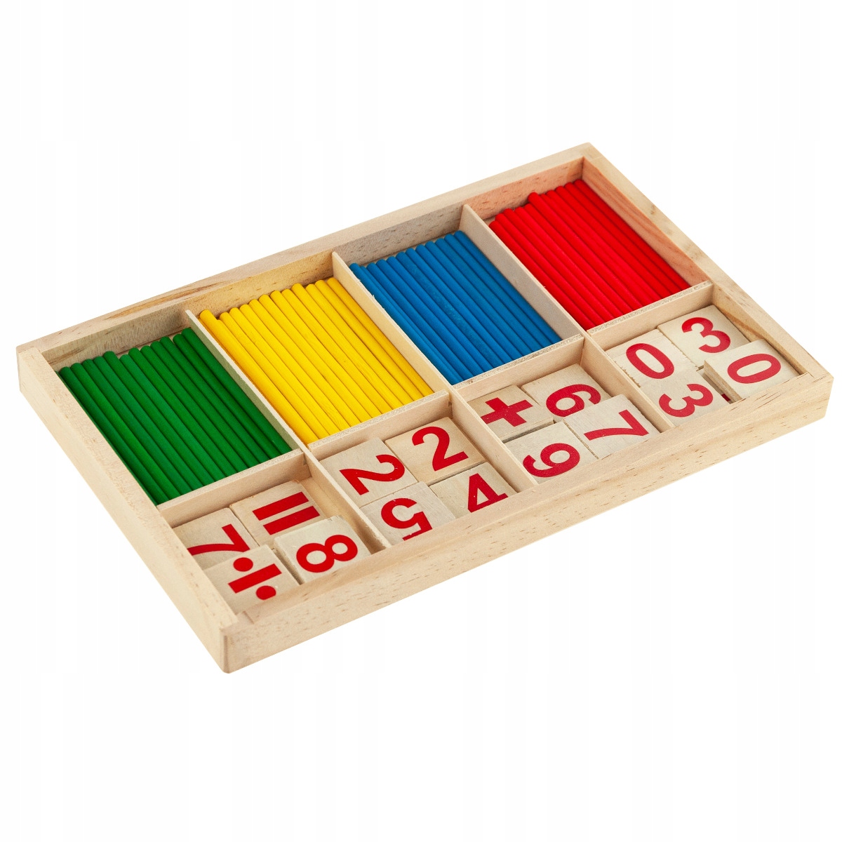 ZESTAW MATEMATYCZNY PATYCZKI DO NAUKI LICZENIA LICZYDŁO MATEMATYKA DREWNO Marka Martom