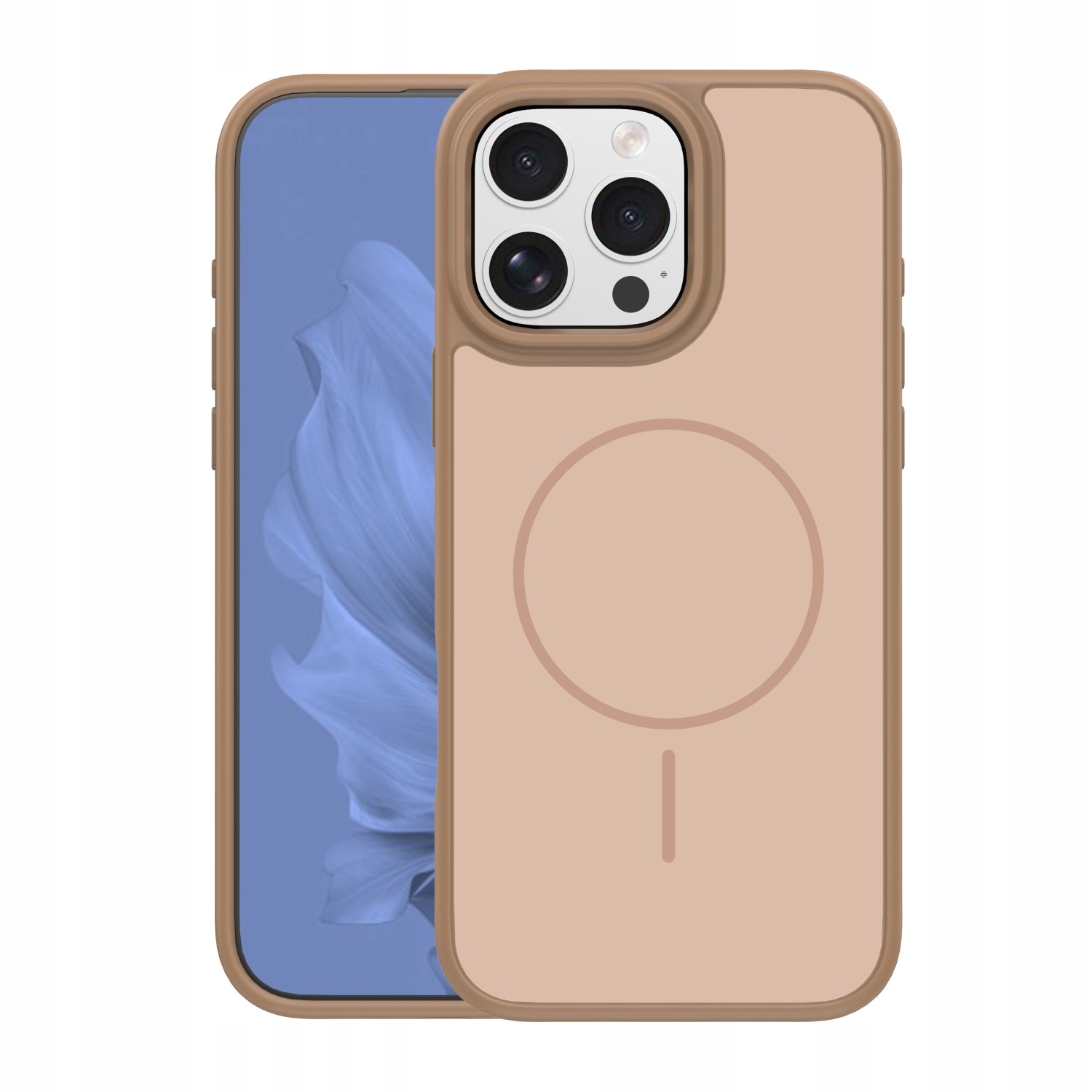Nakładka Frame Thin Mag do iPhone 16 Pro Max 6,9" brązowa Tfo