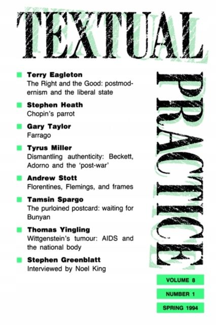 Textual Practice: Volume 7, Issue 3: Special Issue: Desire